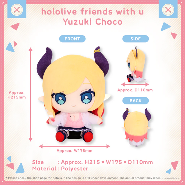 Nhồi bông hololive friends with u Yuzuki Choco Plushie