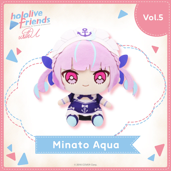Nhồi bông hololive friends with u Minato Aqua Plushie
