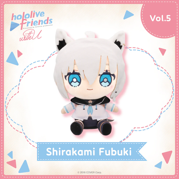 Nhồi bông hololive friends with u Shirakami Fubuki Plushie