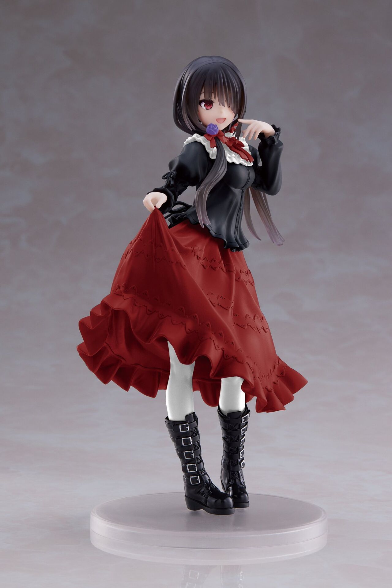 Figurine Anime Tokisaki Kurumi En Robe Cheongsam – Double Queue De Cheval Avec Éventail – 23,5 Cm – Parfaite Pour Déco Bureau Ou Collection