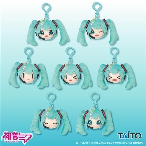 Nhồi bông Hatsune Miku Taito Prize Item Face Plush Mascot with Charm