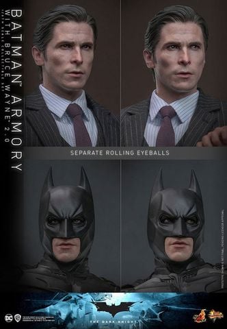 Batman Armory with Bruce Wayne (2.0) - Movie Masterpiece 1/6 Scale Fully Poseable Figure | Hot Toys Figure