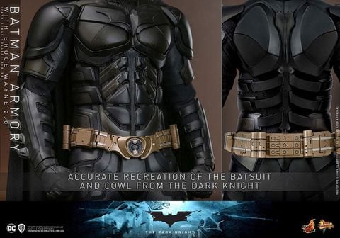 Batman Armory with Bruce Wayne (2.0) - Movie Masterpiece 1/6 Scale Fully Poseable Figure | Hot Toys Figure
