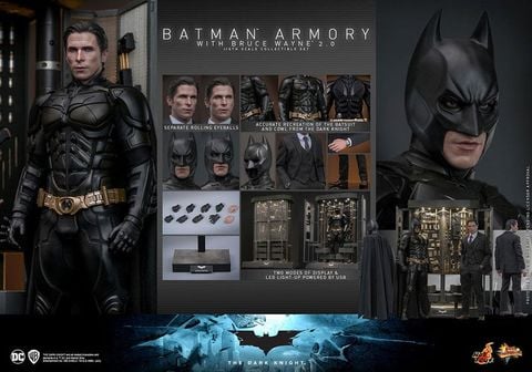 Batman Armory with Bruce Wayne (2.0) - Movie Masterpiece 1/6 Scale Fully Poseable Figure | Hot Toys Figure