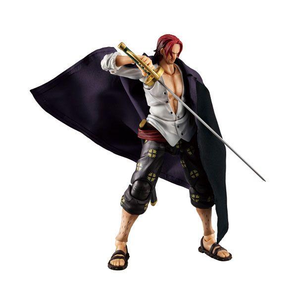 Megahouse One Piece Action Heroes Shanks Capelli Rossi Ver.1.5 - Figura Da Collezione In Scala Variabile, Base Inclusa, Multicolore MH840838, Licenza Ufficiale