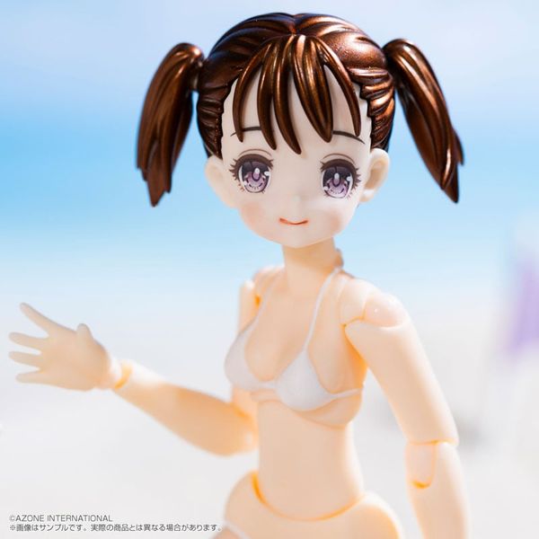 Irumi Yoshino Brown Hair, White Bikini Action Figure 1/12 - Bikini Mates | Azone Figure