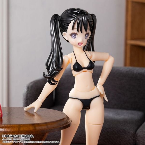 Irumi Yoshino Black Hair, Black Bikini Action Figure 1/12 - Bikini Mates | Azone Figure