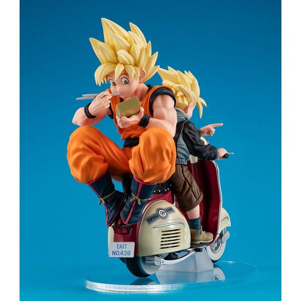 Super Saiyan Son Goku & Super Saiyan Son Gohan & Bike Desktop Real McCoy EX - Dragon Ball Z | MegaHouse Figure