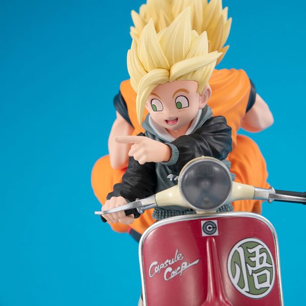 Super Saiyan Son Goku & Super Saiyan Son Gohan & Bike Desktop Real McCoy EX - Dragon Ball Z | MegaHouse Figure