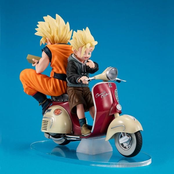 Super Saiyan Son Goku & Super Saiyan Son Gohan & Bike Desktop Real McCoy EX - Dragon Ball Z | MegaHouse Figure