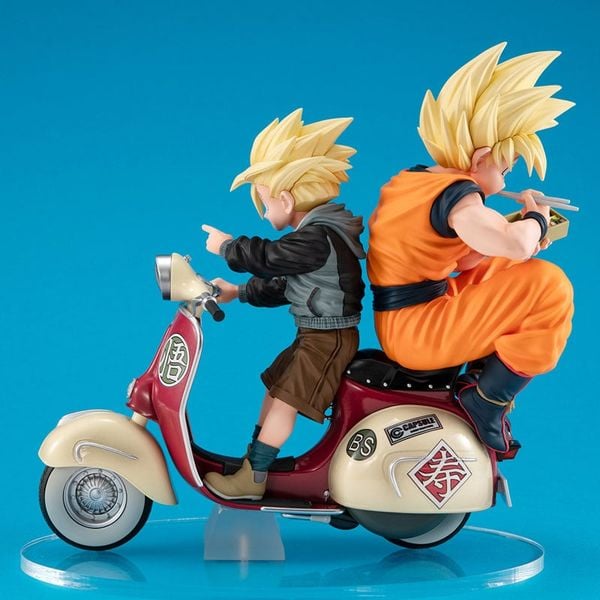 Super Saiyan Son Goku & Super Saiyan Son Gohan & Bike Desktop Real McCoy EX - Dragon Ball Z | MegaHouse Figure