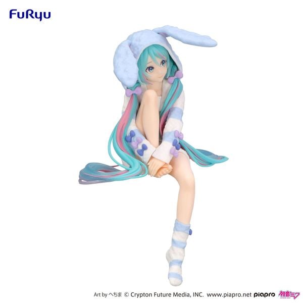 Hatsune Miku Usamimi Pajama Blue Ver. Noodle Stopper Figure - Piapro Characters | FuRyu Figure