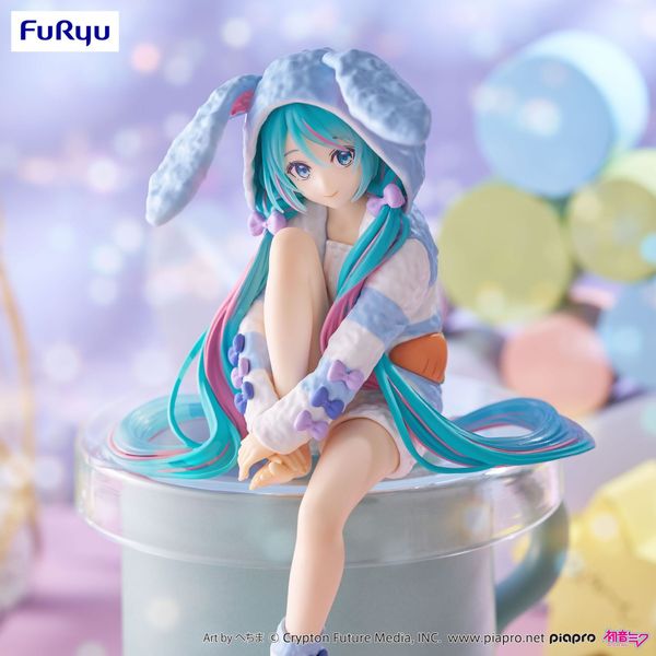 Hatsune Miku Usamimi Pajama Blue Ver. Noodle Stopper Figure - Piapro Characters | FuRyu Figure