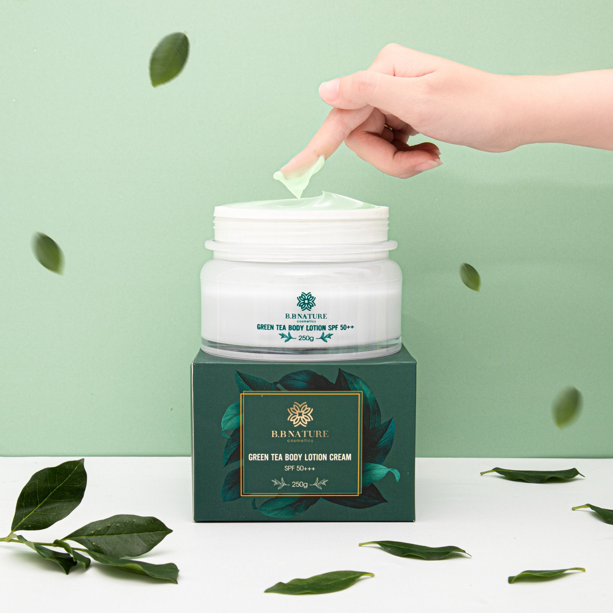 NEW! Kem dưỡng thể Trà xanh (Chống nắng) - Green tea body lotion (Sunscreen) 250gram 