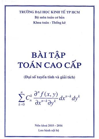 BÀI TẬP TOÁN CAO CẤP