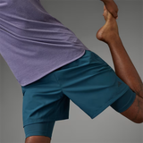  Quần Short Adidas 2 Trong 1 Tập Yoga Cao Cấp - Ngọc lam 