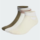  Tất Adidas Trefoil Cao Đến Cổ Chân Bộ 3 Đôi - White / Olive / Cloud White 