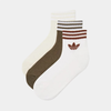  Tất Adidas Trefoil Cao Đến Cổ Chân Bộ 3 Đôi - White / Olive / Cloud White 
