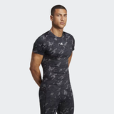  Áo Thun Adidas Techfit Allover Print Training - Black 