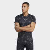  Áo Thun Adidas Techfit Allover Print Training - Black 