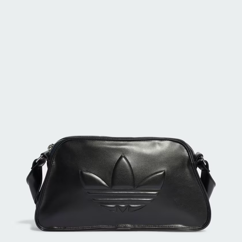 バッグ・カバンその他 Adidas Polyurethane Embossed Trefoil Shoulder Bag Black ADIDAS Women Shoulder Bag Polyurethane Embossed Trefoil