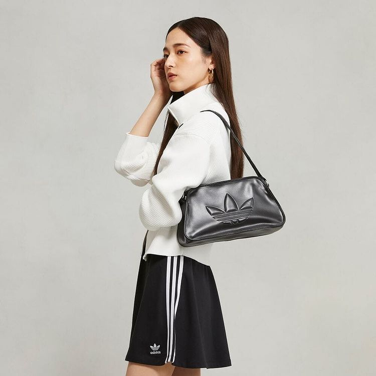 バッグ・カバンその他 Adidas Polyurethane Embossed Trefoil Shoulder Bag Black Buy Polyurethane Embossed Trefoil Women's Shoulder Bag