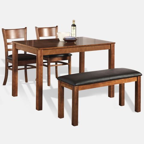  CB002 - BỘ BÀN ĂN CABIN 2 GHẾ ĐƠN KÈM GHẾ DÀI 