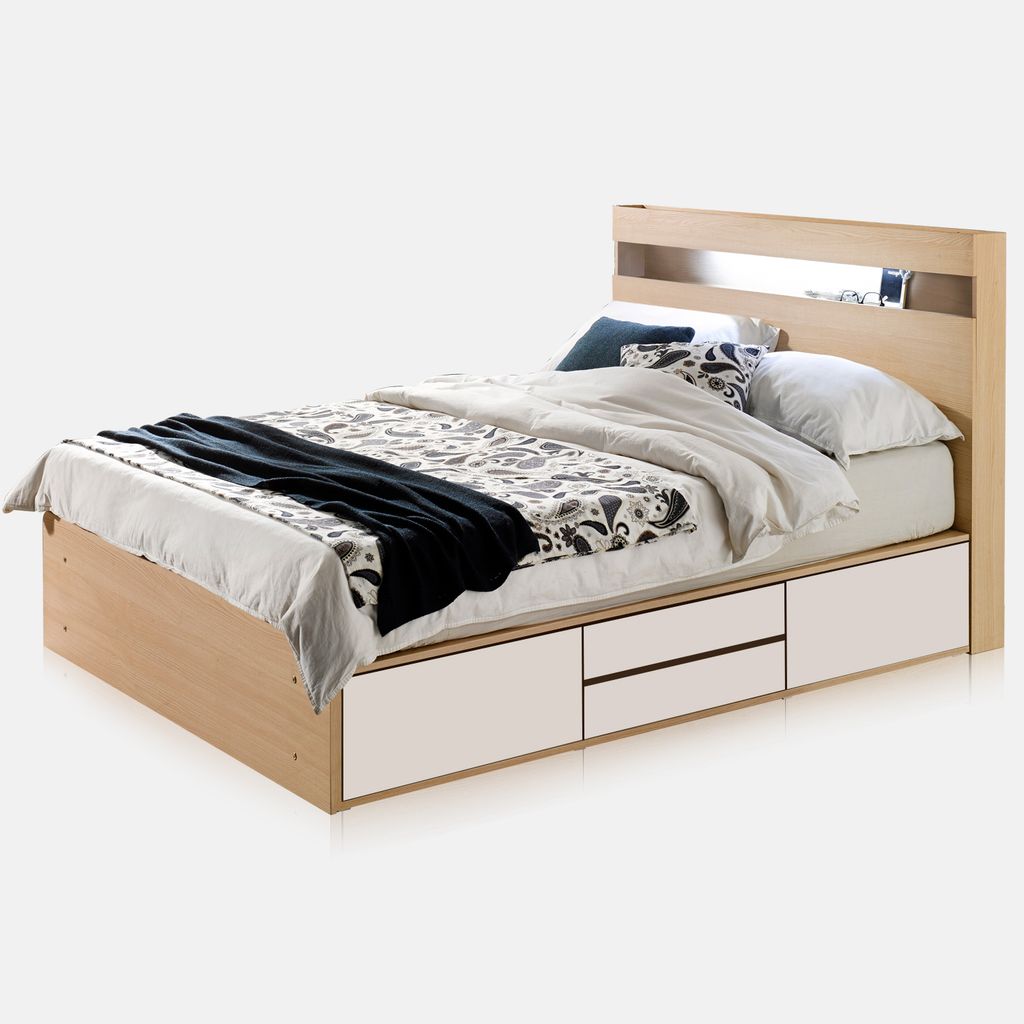 DB010 - GIƯỜNG LED SIZE QUEEN CÓ NGĂN KÉO