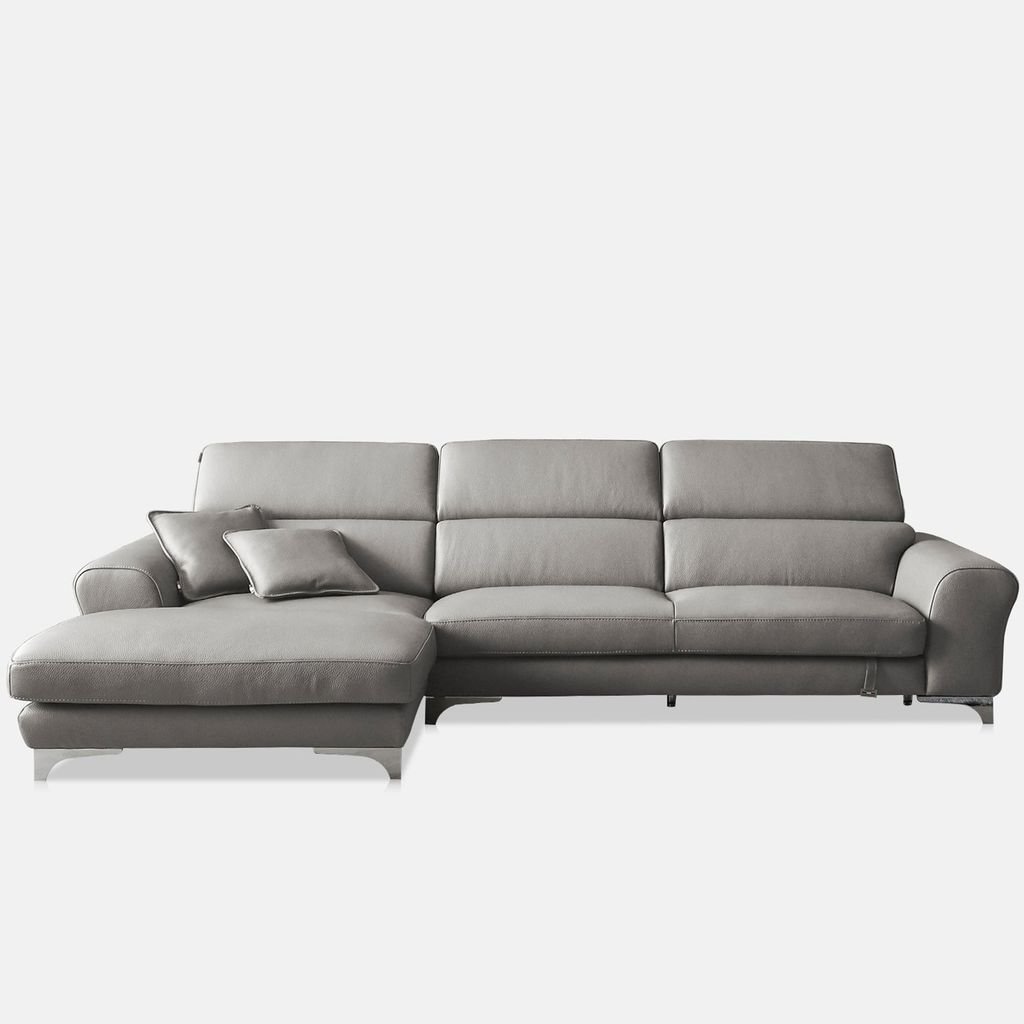 SF324 - GHẾ SOFA GÓC DA BÒ 4 CHỖ NGỒI