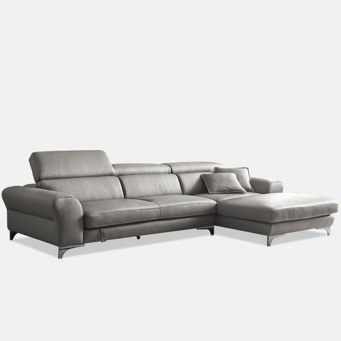  SF324 - GHẾ SOFA GÓC DA BÒ 4 CHỖ NGỒI 