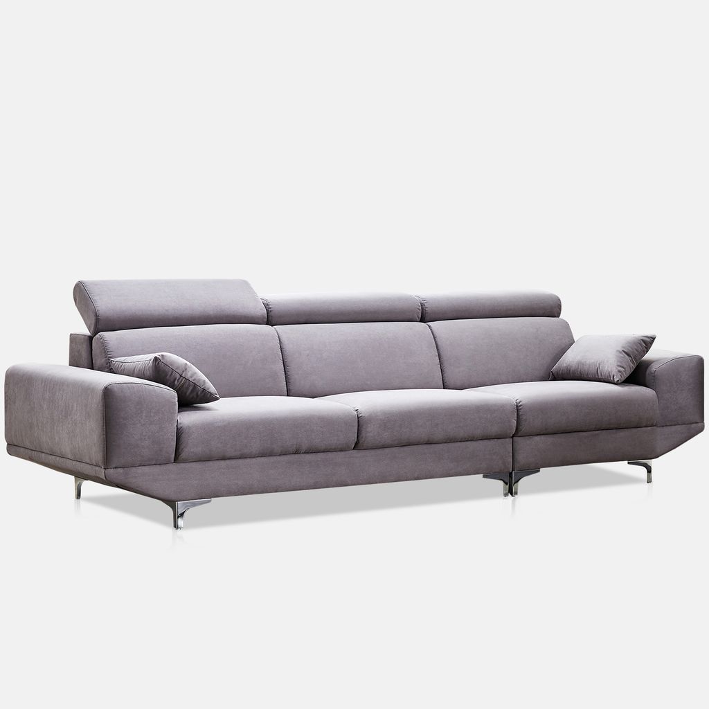 SF413 - SOFA VẢI SUEDE 4 CHỖ XUẤT KHẨU