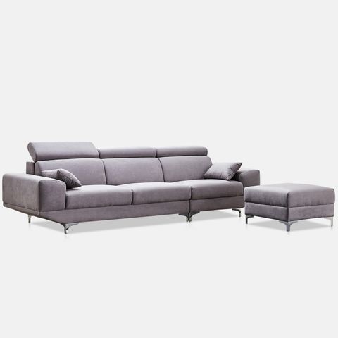  SF413 - SOFA VẢI SUEDE 4 CHỖ XUẤT KHẨU 