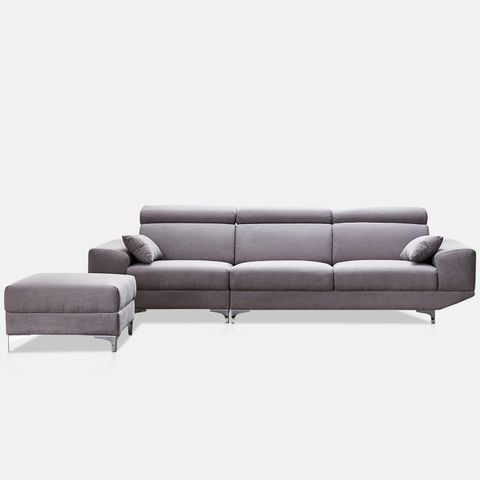  SF413 - SOFA VẢI SUEDE 4 CHỖ XUẤT KHẨU 