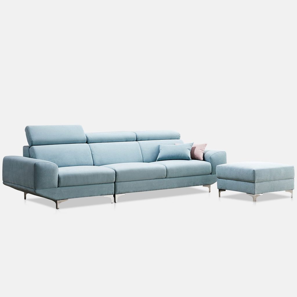 SF413 - SOFA VẢI SUEDE 4 CHỖ XUẤT KHẨU