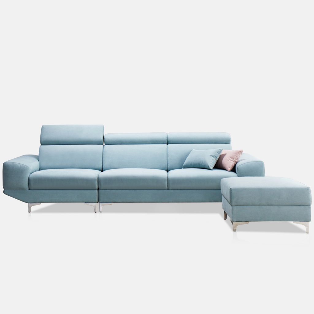 SF413 - SOFA VẢI SUEDE 4 CHỖ XUẤT KHẨU