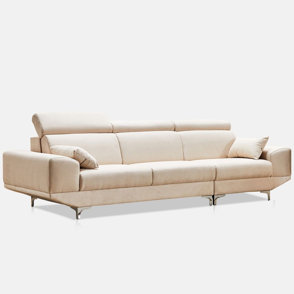 SF413 - SOFA VẢI SUEDE 4 CHỖ XUẤT KHẨU