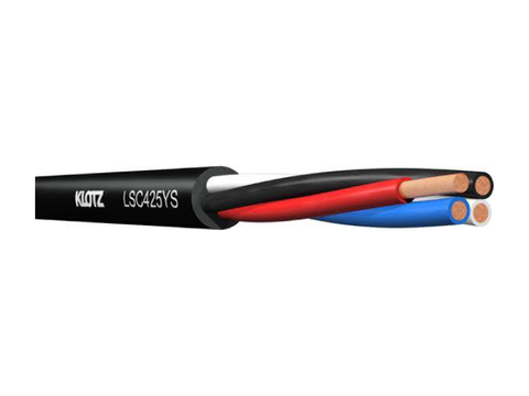 LSC425YS.100 (4x 2.5mm² PVC speaker cable, black)