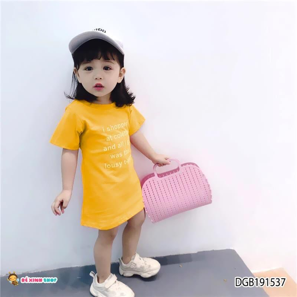 [XẢ KHO] Đầm thun in chữ DGB191537