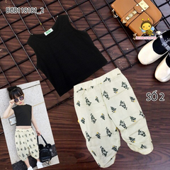 [XẢ KHO] Set áo croptop quần tole alibaba họa tiết dễ thương cho bé gái BGB118181