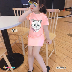[XẢ KHO] Đầm body in hình dễ thương cho bé gái BXG007