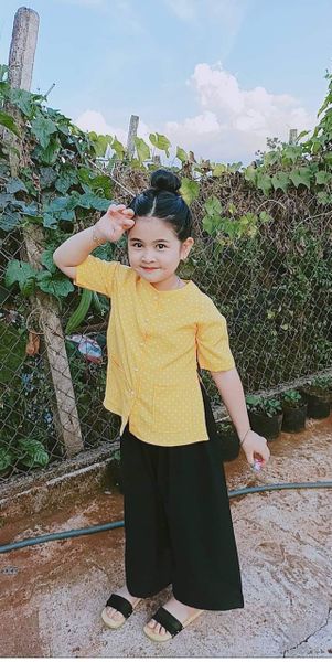 Bộ bà ba kèm băng đô dễ thương cho bé gái BGB123099