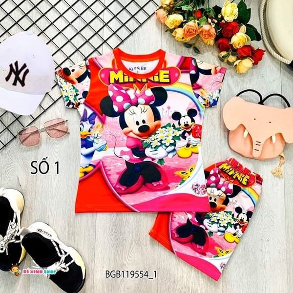 [XẢ KHO] Bộ thun lạnh 3D dễ thương cho bé gái BGB119554