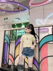 Áo sọc trái tim dễ thương cho bé gái AGB16830