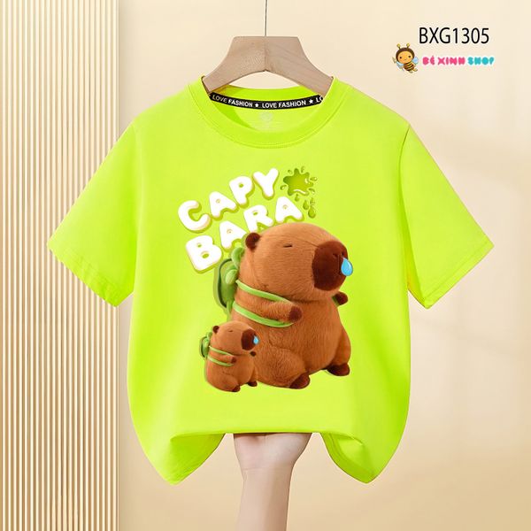 Áo thun đồng phục Gia đình Capybara cho bé trai, bé gái, bố mẹ BXG1303