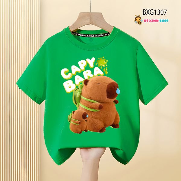 Áo thun đồng phục Gia đình Capybara cho bé trai, bé gái, bố mẹ BXG1303