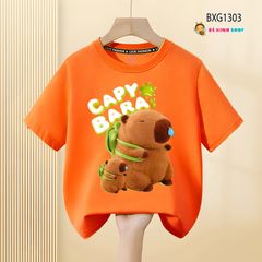Áo thun đồng phục Gia đình Capybara cho bé trai, bé gái, bố mẹ BXG1303