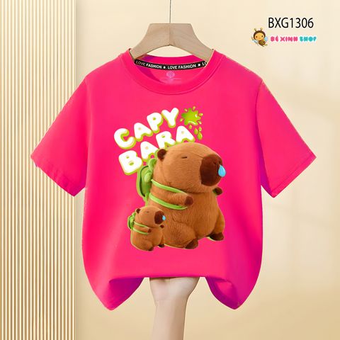 Áo thun đồng phục Gia đình Capybara cho bé trai, bé gái, bố mẹ BXG1303