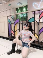 Áo sọc trái tim dễ thương cho bé gái AGB16830