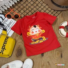 [XẢ KHO] Áo thun in trâu thần tài dễ thương cho bé trai ATB196357