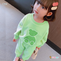 [XẢ KHO] Bộ dài tay in gấu BXG052